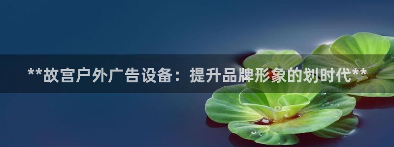 杏宇平台登录步骤是什么：**故宫户外广告设备：提升品牌形象的划时代**