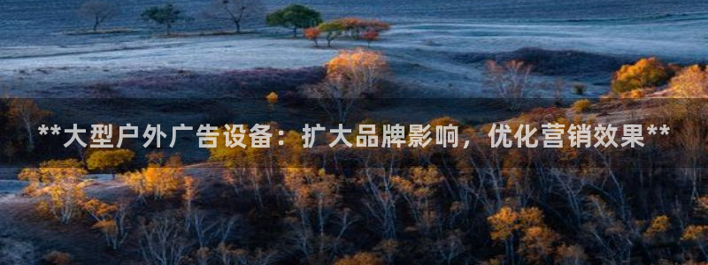 杏宇平台代理多少钱一次：**大型户外广告设备：扩大品牌影响，优化营销效果**
