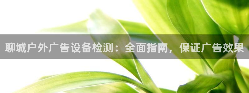 杏宇平台注册地址：聊城户外广告设备检测：全面指南，保证广告效果