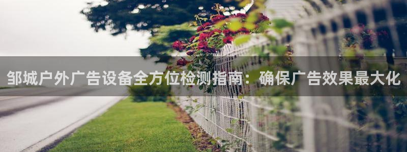 杏宇平台代理多少钱一个月：邹城户外广告设备全方位检测指南：确保广告效果最大化