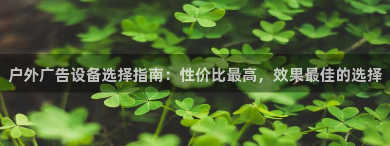 杏宇平台招商怎么样：户外广告设备选择指南