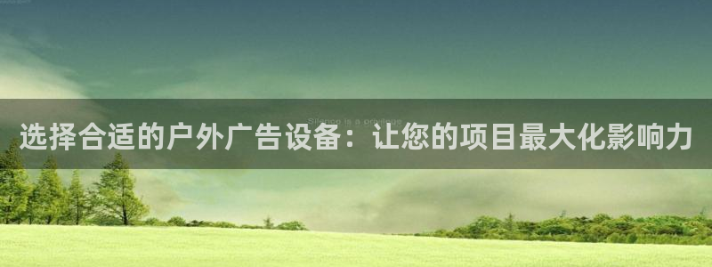 杏宇平台总代理是谁：选择合适的户外广告设