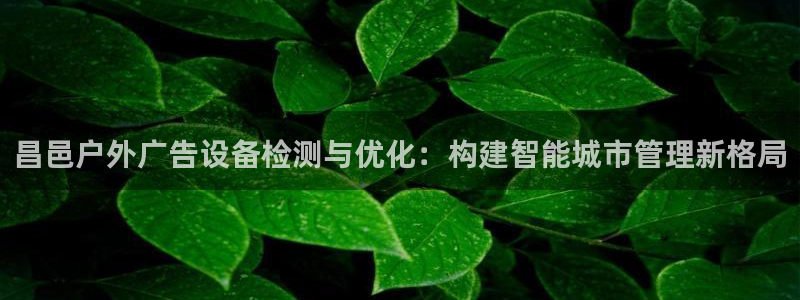 杏宇平台开户：昌邑户外广告设备检测与优化：构建智能城市管理新格局