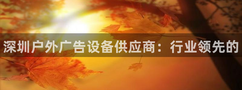 杏宇平台开户：深圳户外广告设备供应商：行