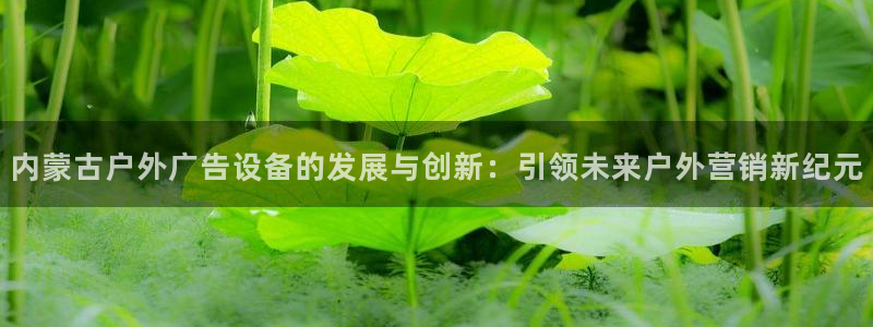 杏宇平台代理怎么赚钱：内蒙古户外广告设备的发展与创新：引领未来户外营销新纪元