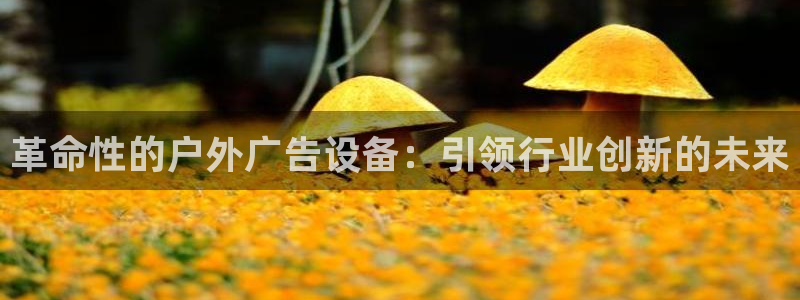 杏宇平台开户：革命性的户外广告设备：引领行业创新的未来